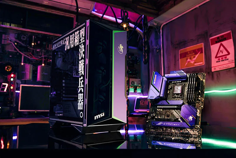 EVA × MSI Evangelion gaming PC campaign visual